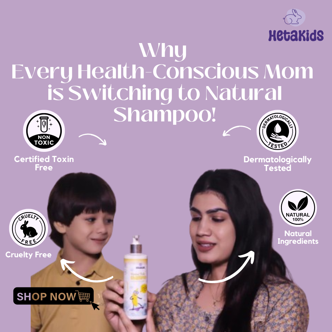 Banana Shampoo for Kids (5-12 Years) | Nourishing | Frizz-Free, Soft Hair | Soothes Itchy Scalp | Enriched with Banana Pulp & Glycerin | Paraben & Sulfate-Free | 250ml