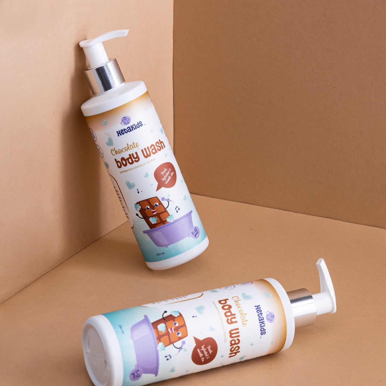 Chocolate Body Wash for Kids | Nourishing & Moisturizing | Paraben & Sulfate-Free | Prevents Acne | Chocolate Infused | Gentle Kids Body Wash (Age: 5-12) | 250ml, Certified Toxin Free