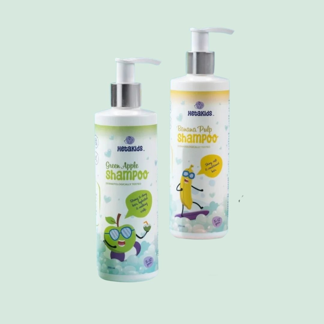 Complete Hair Care Duo (Green Apple Shampoo + Banana Pulp Shampoo)- Healthy Hair & Fresh Scalp (250 ml each )