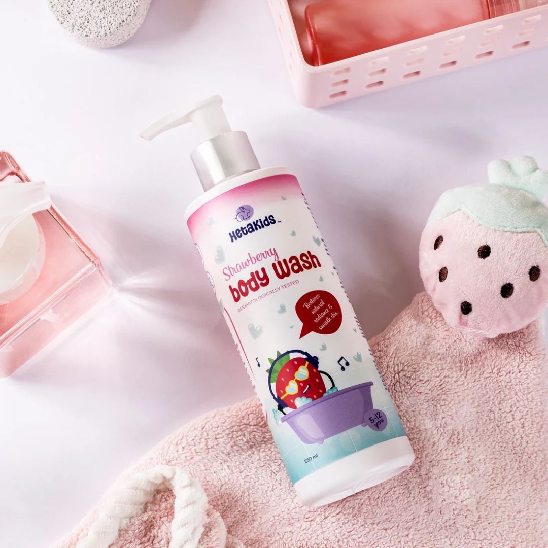 Strawberry Body Wash- Gentle Cleansing & Lasting Hydration for Kids 5–12 Years ( 250 ml)