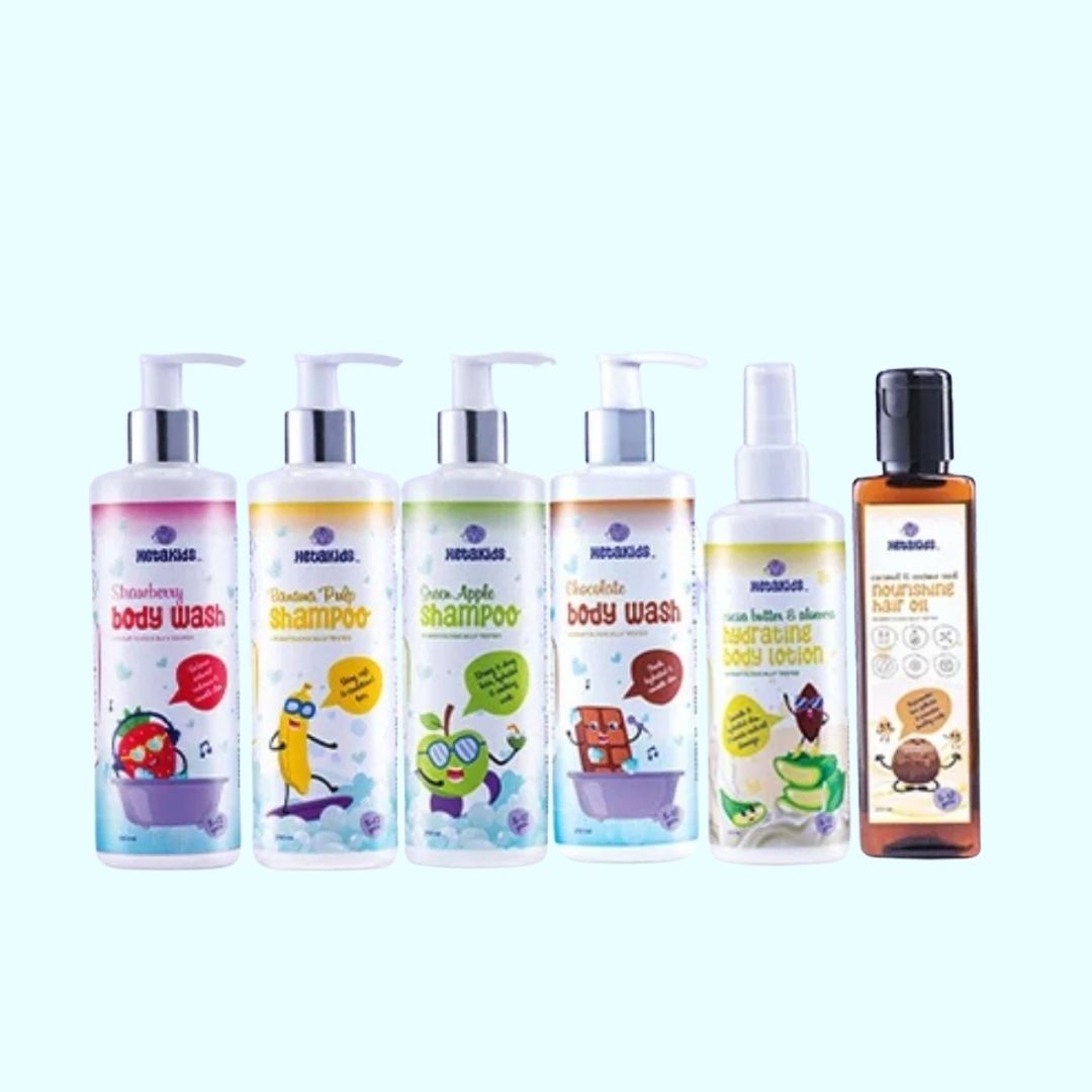 Bath Essentials Gift Set- Gentle Cleansing & Nourishing Care for Kids (5–12 Years)