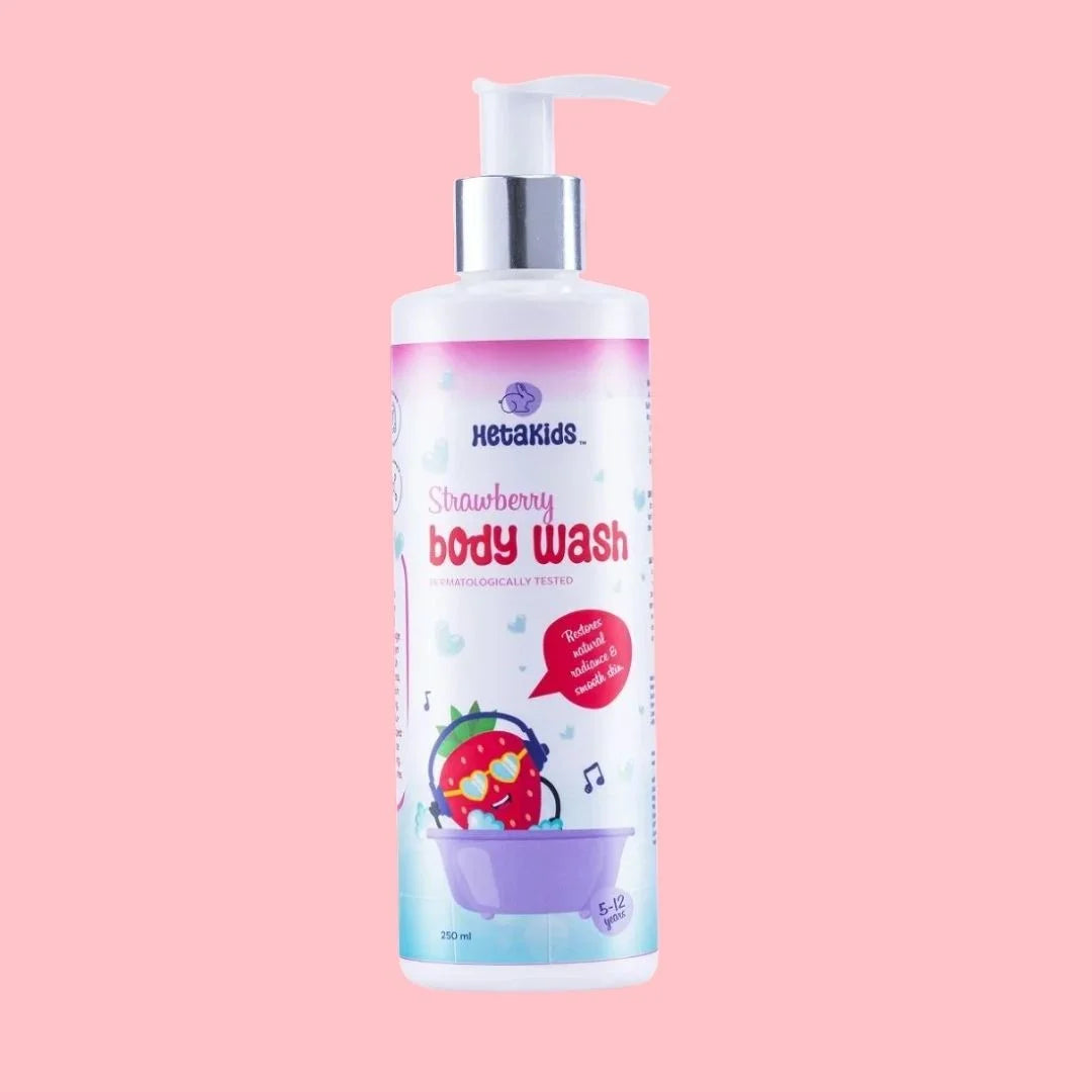 Strawberry Body Wash- Gentle Cleansing & Lasting Hydration for Kids 5–12 Years ( 250 ml)